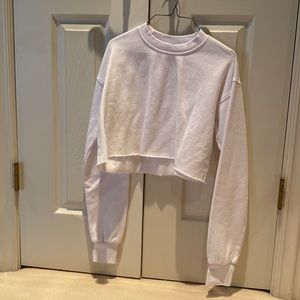 Nasty Gal white cropped pullover